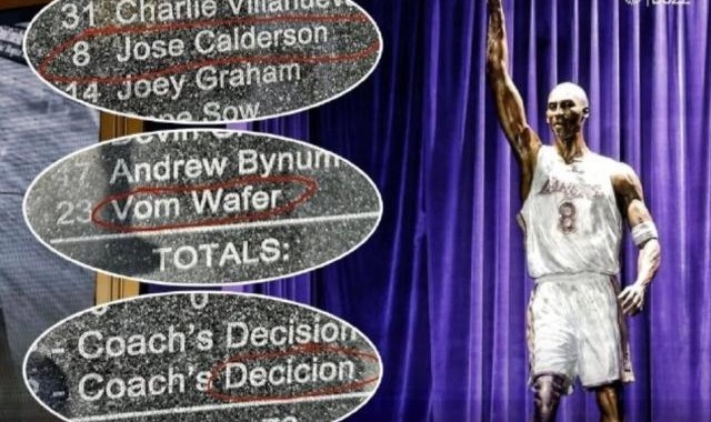 这事湖人也能搞砸？科比雕像出现多处低级拼写错误